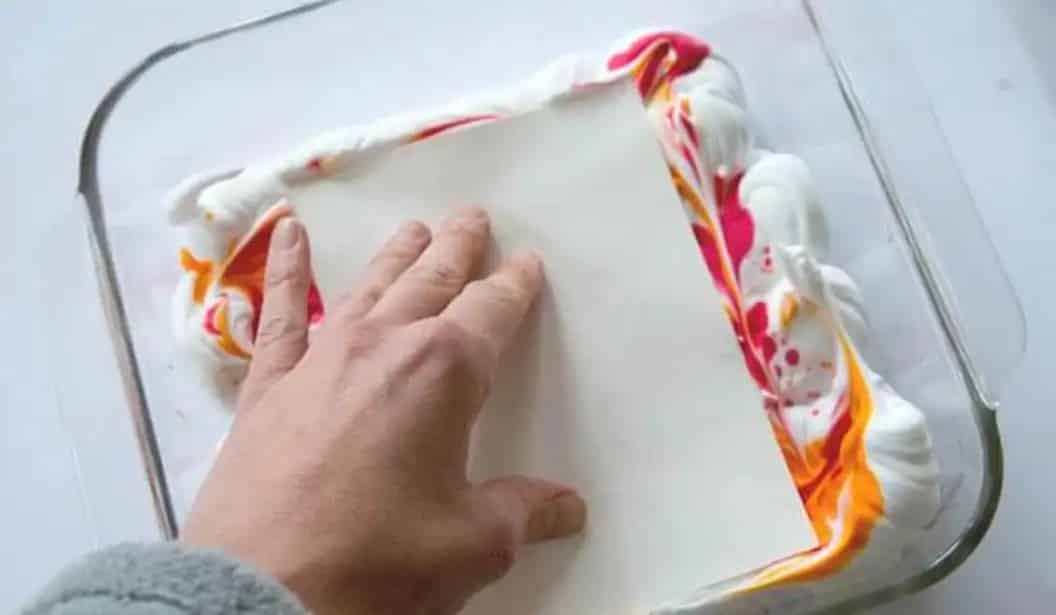 Shaving Cream Marble Art
